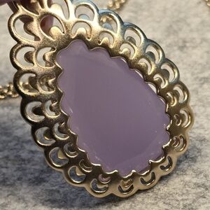 Kendra Scott Vintage Newton Necklace in Lilac & Gold